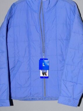 Roxy periwinkle blue coat, lightweight, quilted jacket